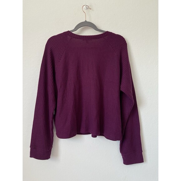 Beyond Yoga Free Style Pullover AUBER Size XL NWT $79 Waffle Knit‎ Purple V Neck - Picture 5 of 11